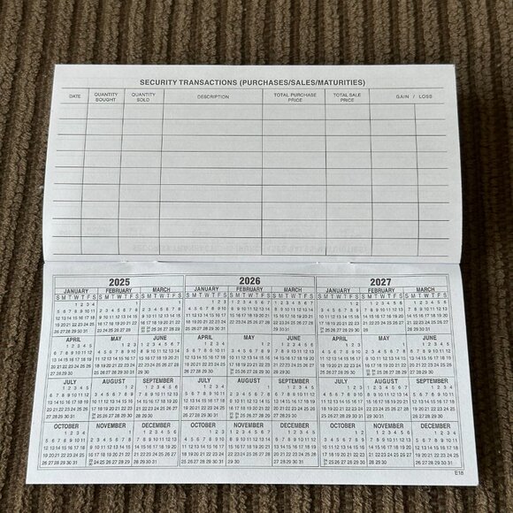 Checkbook Transaction Register 2025 2026 2027 Calendar Check Book Register - Picture 5 of 5